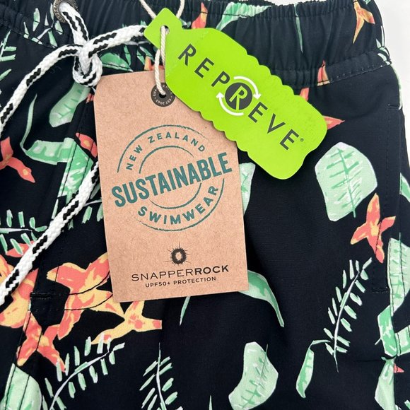 Snapper Rock Boys Size 3 Rainforest Print Swim Trunks - Picture 4 of 7